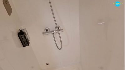 MILF gives Sloppy Blowjob in the Shower
