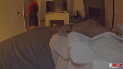 Stepmom shares bedroom with horny stepson He gets blowjob and sex with hot MILF (English subtitles)