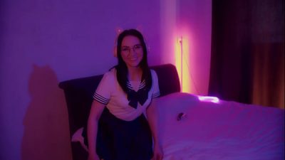 Dissolute wife pegging her husband’s and gets cum.